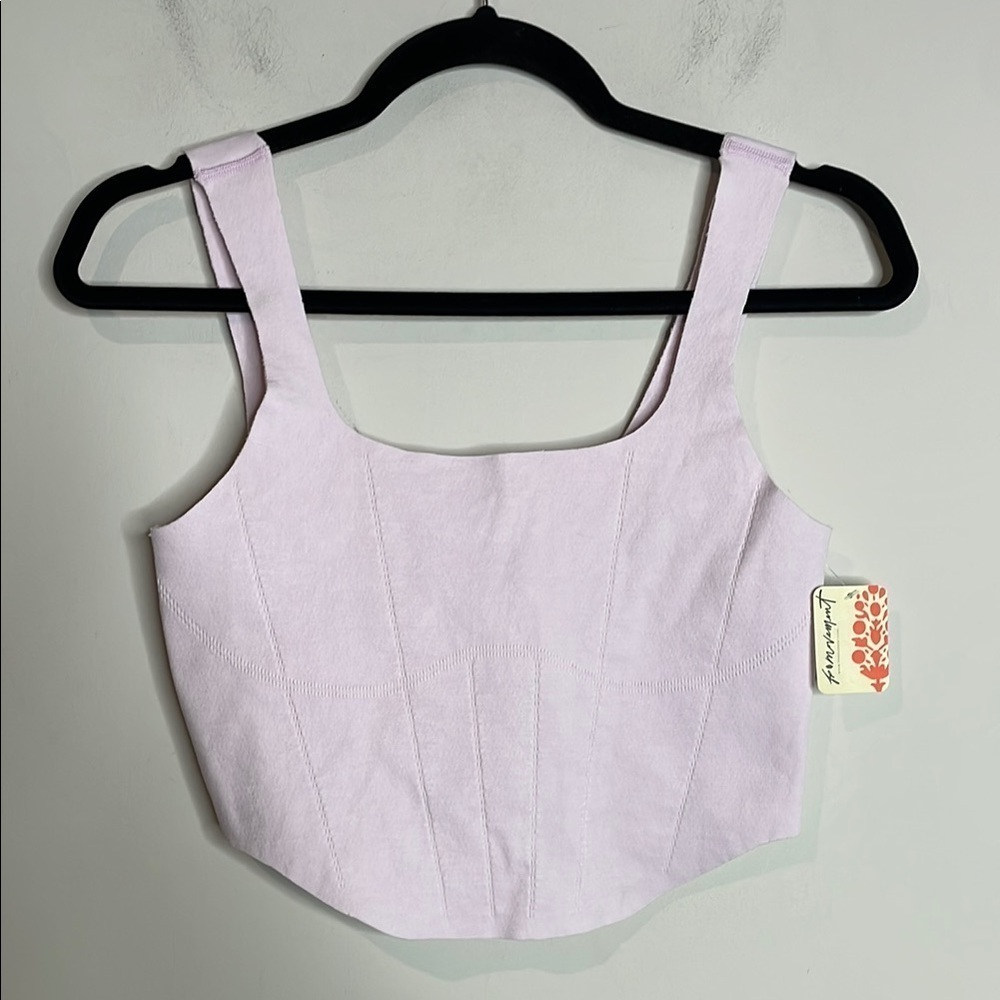 Free People Movement | Lavender Sculpted Crop Tank Top Size M/L NWT